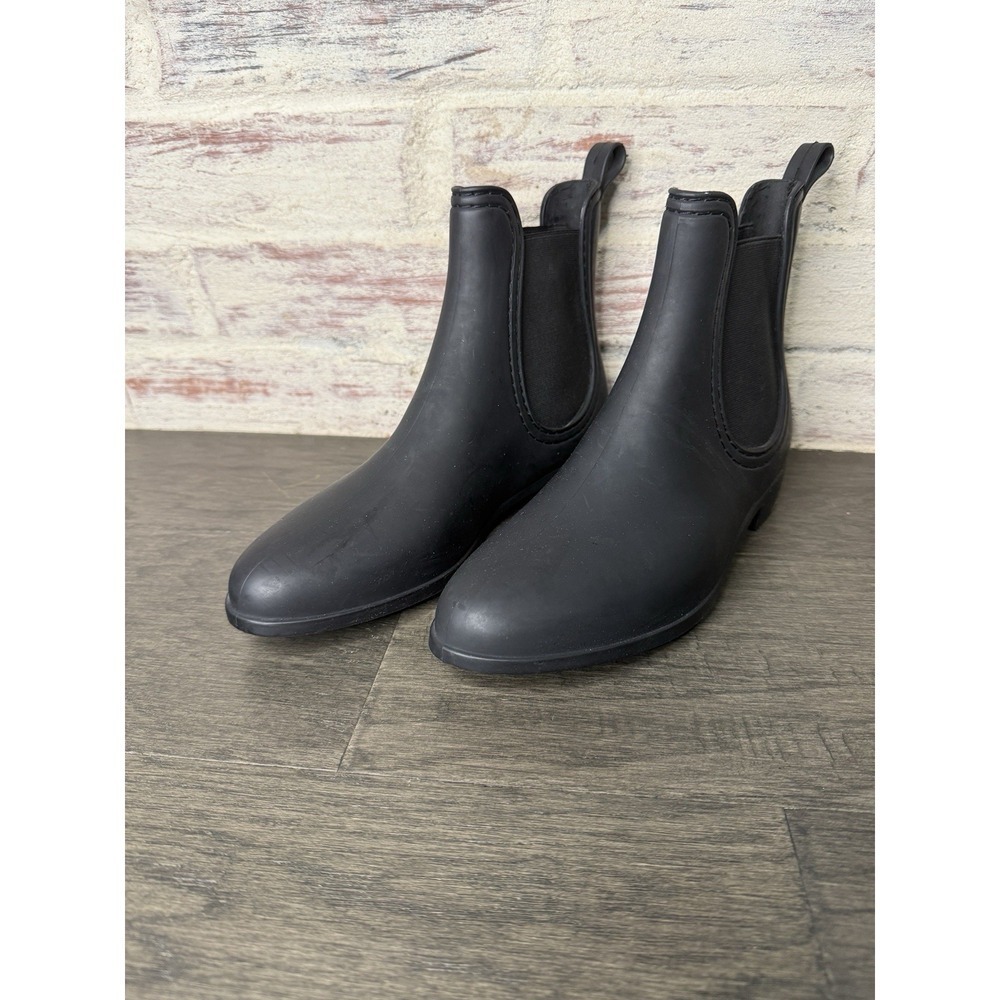 Jeffrey Campbell Black Chelsea Rain Booties Women's Size 10‎ Havana Last